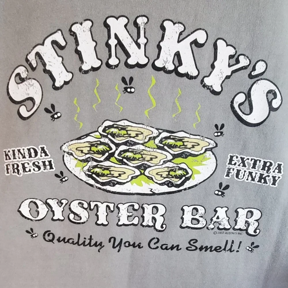 Stinky's Oyster Bar - Calabash NC Vintage Souvenir T-Shirt Size XXL - Picture 3 of 6